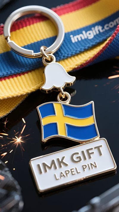 in986-Liljekonvalj-Nyckelring-Blå-och-Gul-Väktare-Lycka